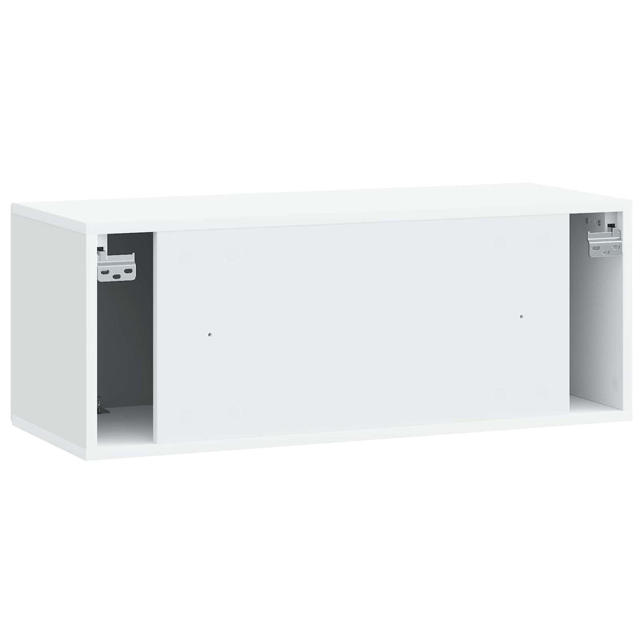 Wandbeugel TV-kast Wit 78,5 x 31 x 30 cm Bewerkt hout