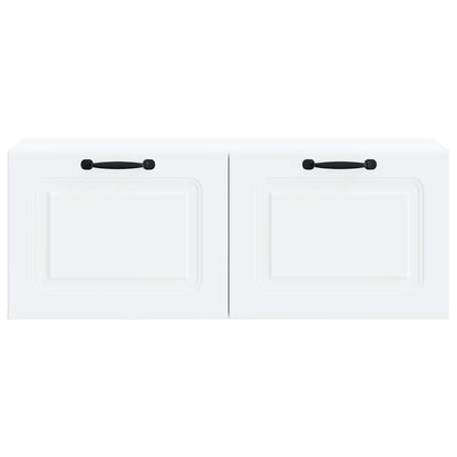Wandbeugel TV-kast Wit 78,5 x 31 x 30 cm Bewerkt hout
