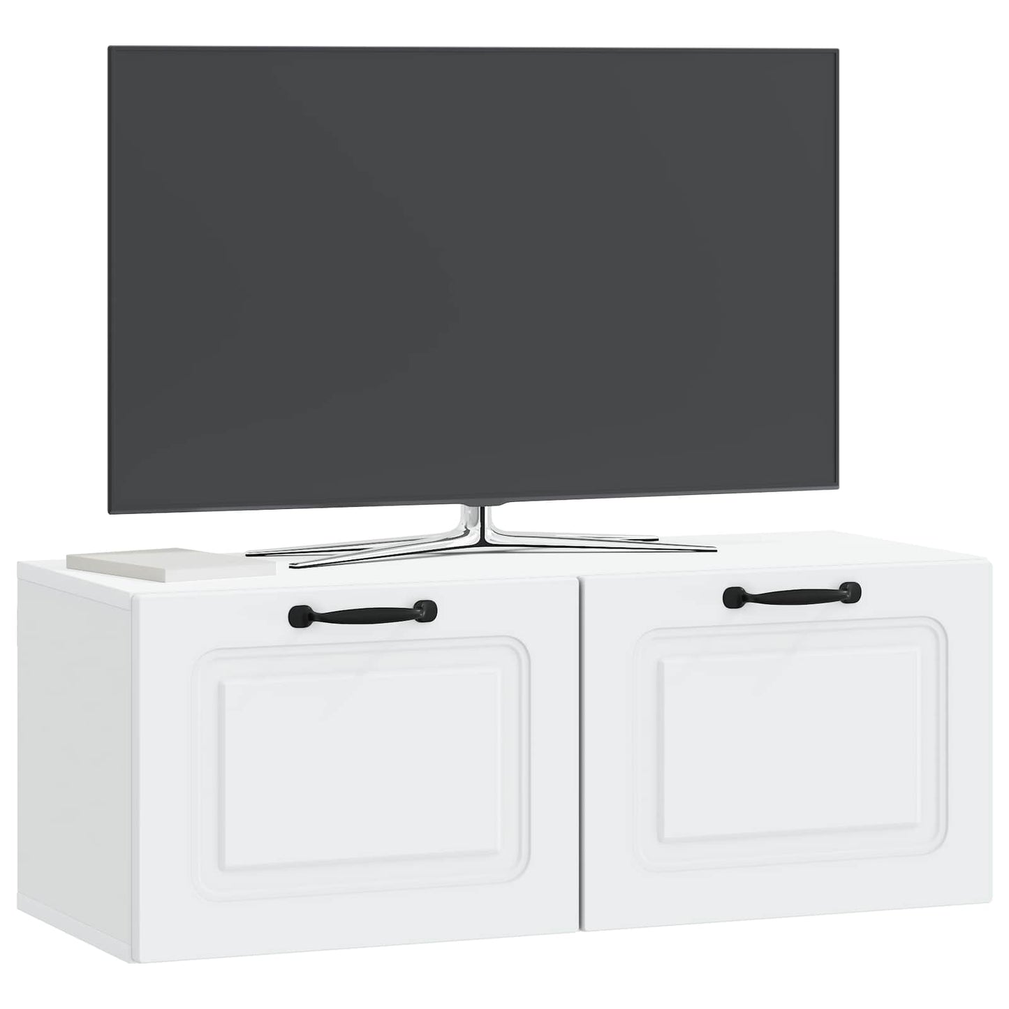 Wandbeugel TV-kast Wit 78,5 x 31 x 30 cm Bewerkt hout