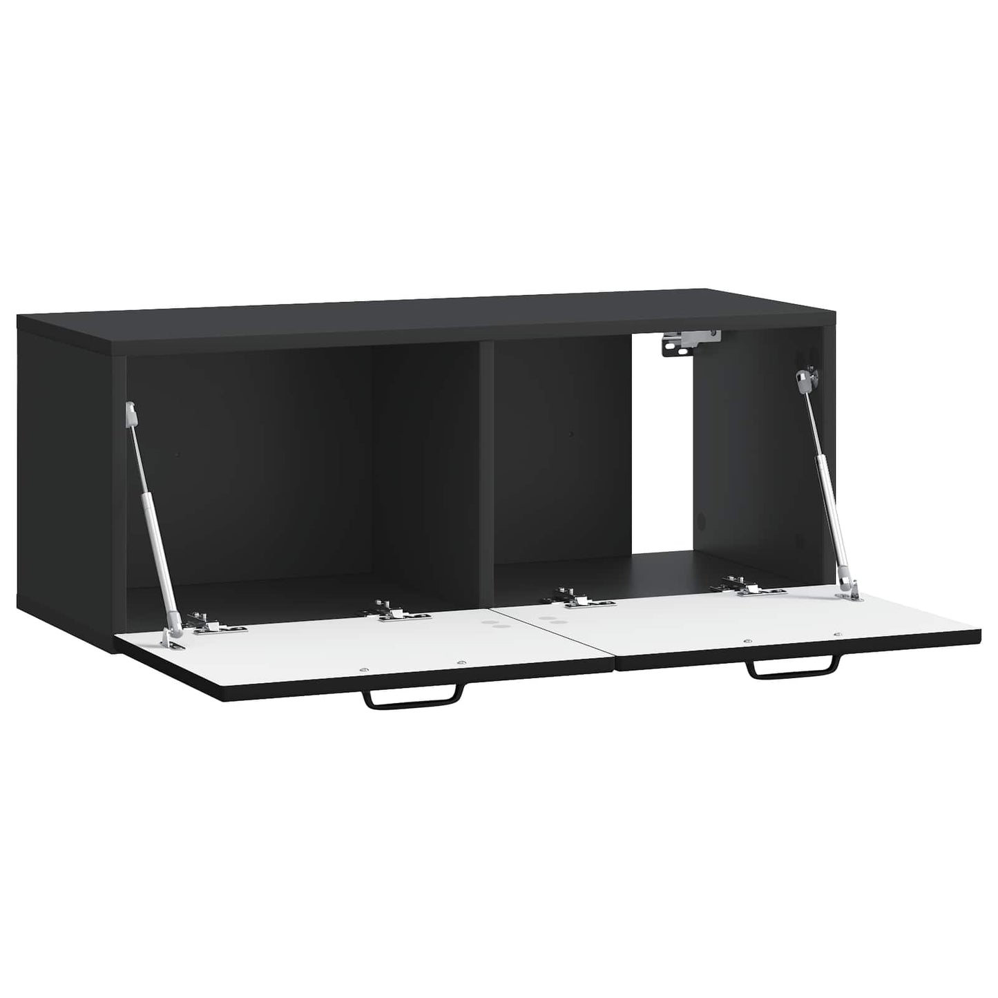 Wandbeugel TV-kast Zwart 78,5 x 31 x 30 cm Bewerkt hout