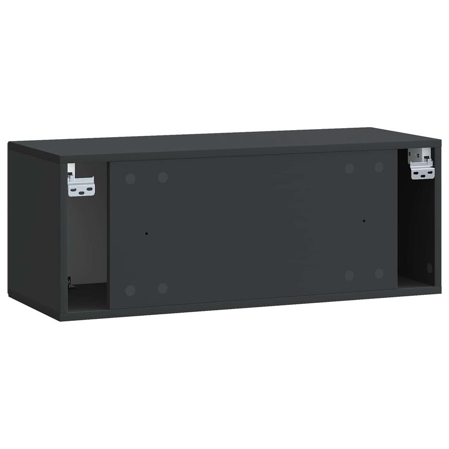 Wandbeugel TV-kast Zwart 78,5 x 31 x 30 cm Bewerkt hout