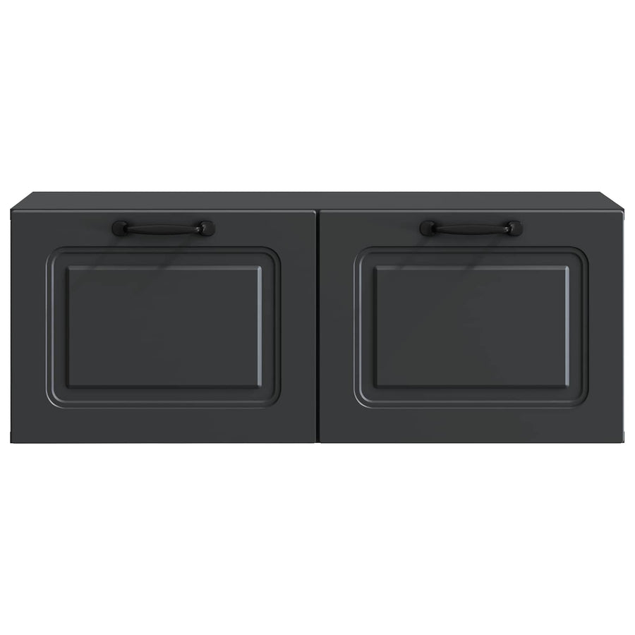 Wandbeugel TV-kast Zwart 78,5 x 31 x 30 cm Bewerkt hout