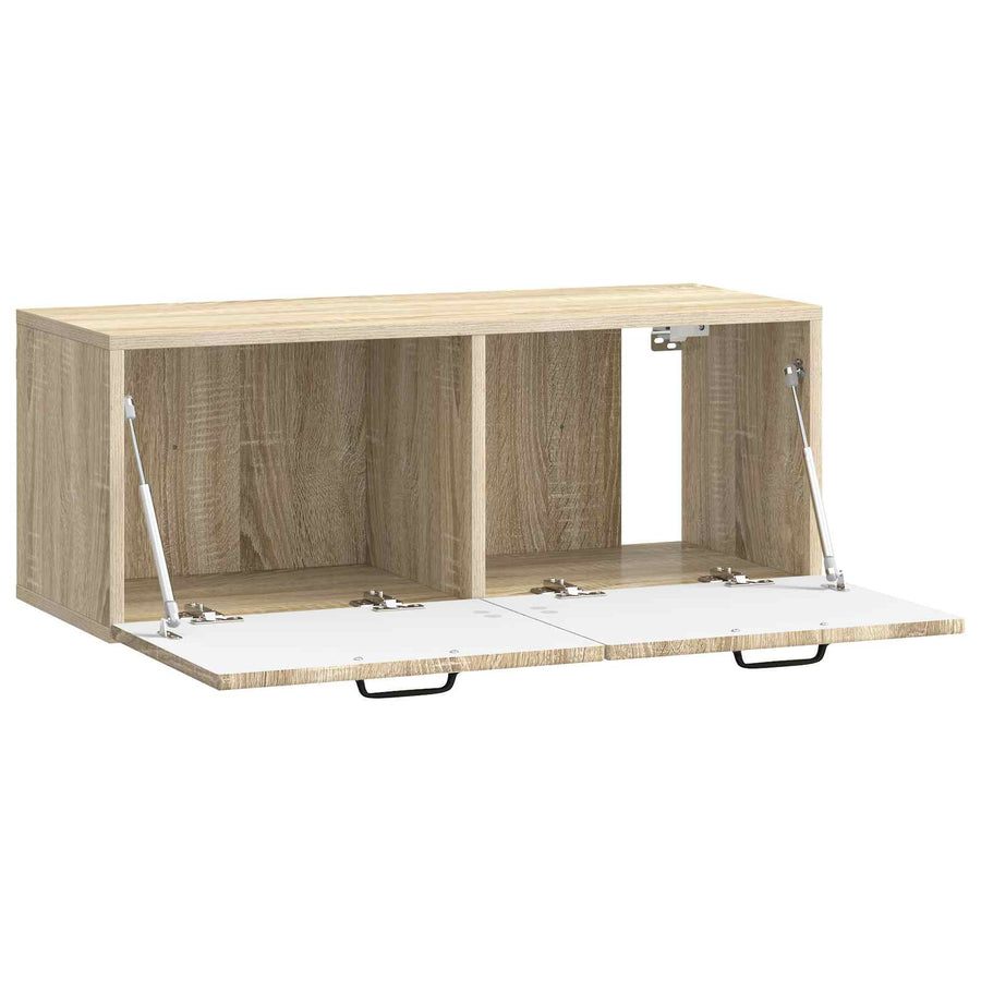 Wandbeugel TV-kast Sonoma Eiken 78,5 x 31 x 30 cm Bewerkt hout