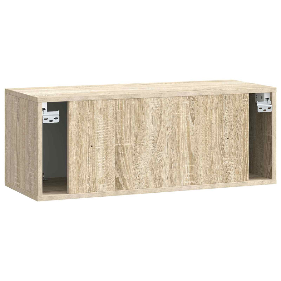 Wandbeugel TV-kast Sonoma Eiken 78,5 x 31 x 30 cm Bewerkt hout