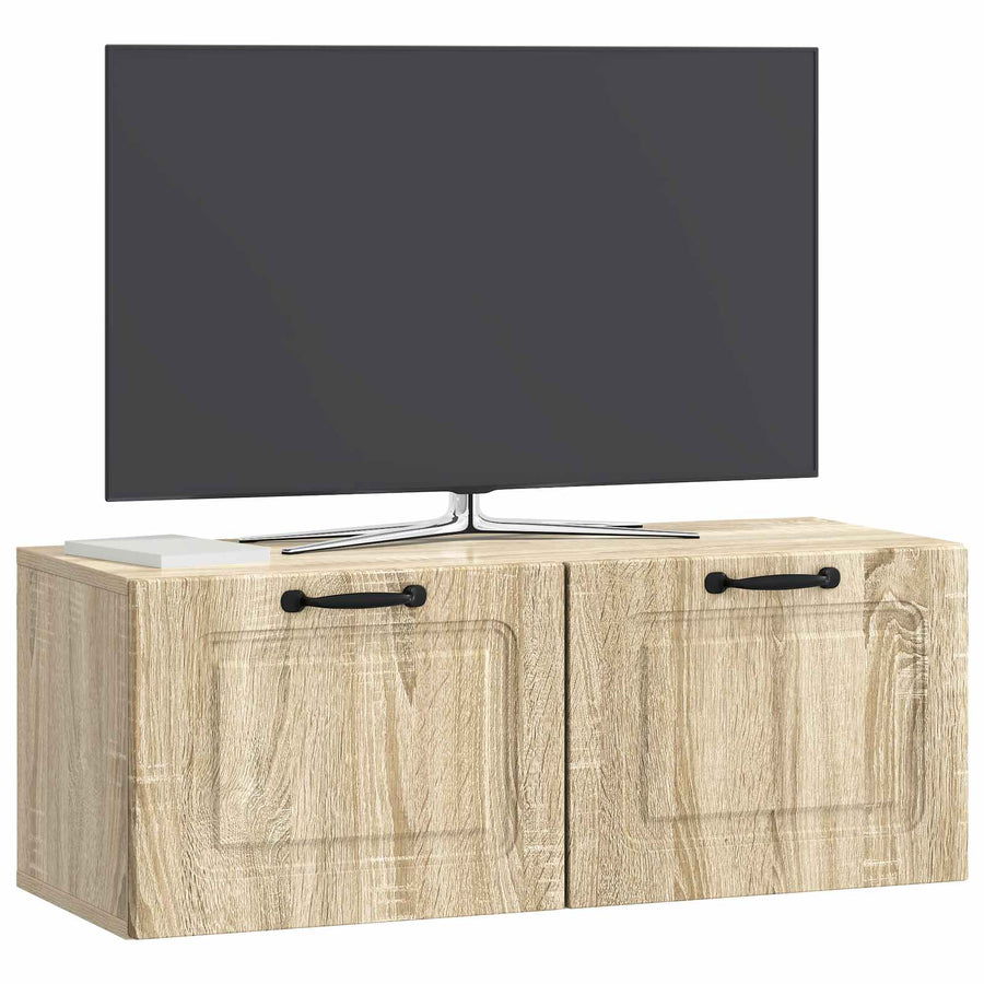 Wandbeugel TV-kast Sonoma Eiken 78,5 x 31 x 30 cm Bewerkt hout