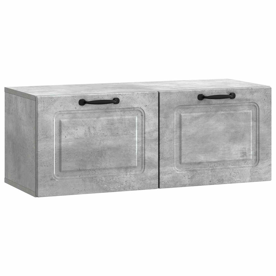 Wandbeugel TV-kast Betongrijs 78,5 x 31 x 30 cm Bewerkt hout