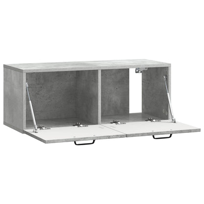 Wandbeugel TV-kast Betongrijs 78,5 x 31 x 30 cm Bewerkt hout