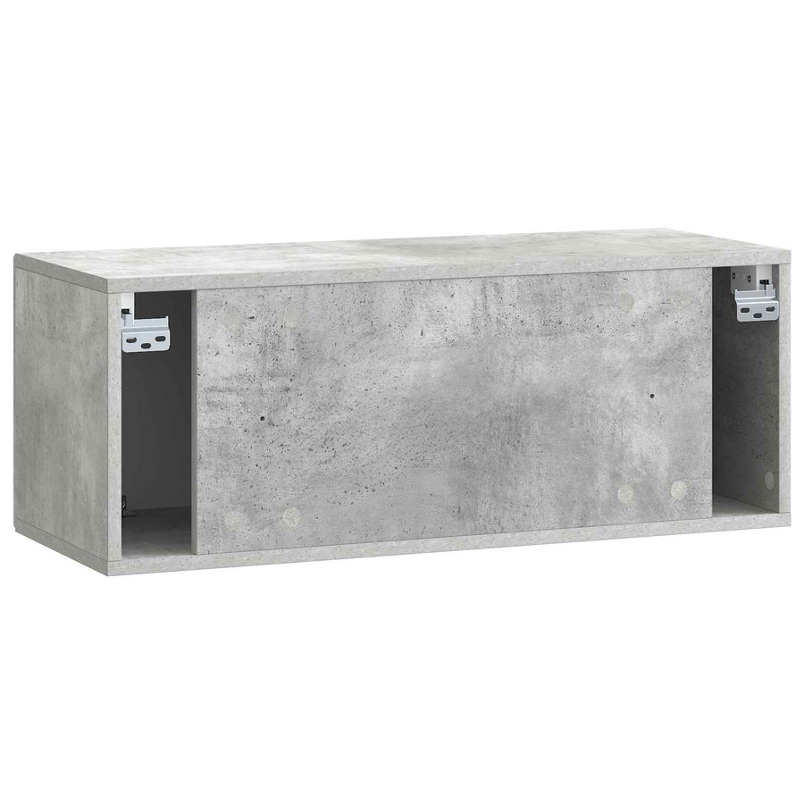 Wandbeugel TV-kast Betongrijs 78,5 x 31 x 30 cm Bewerkt hout