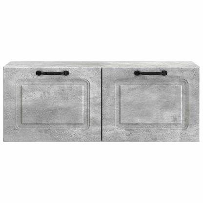 Wandbeugel TV-kast Betongrijs 78,5 x 31 x 30 cm Bewerkt hout