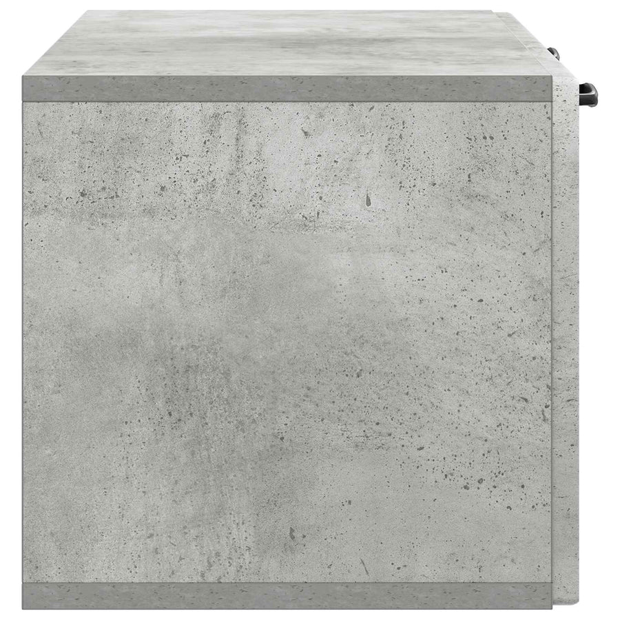 Wandbeugel TV-kast Betongrijs 78,5 x 31 x 30 cm Bewerkt hout