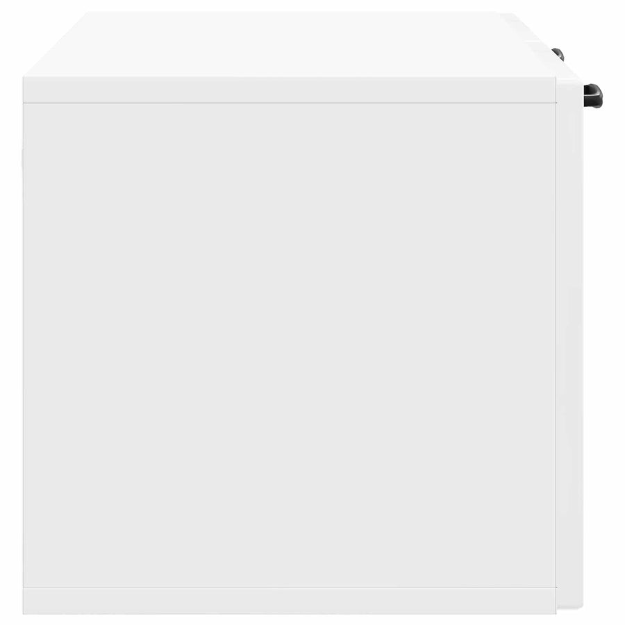 Wandbeugel TV-kast Hoogglans Wit 78,5 x 31 x 30 cm Bewerkt hout