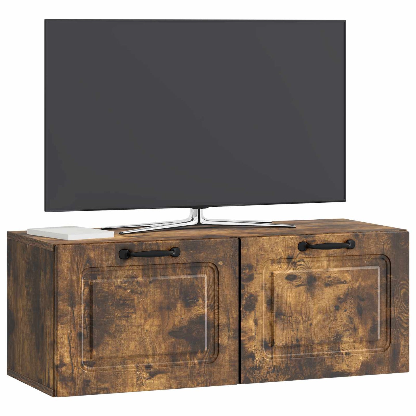 Wandbeugel TV-kast Gerookt eiken 78,5 x 31 x 30 cm Bewerkt hout