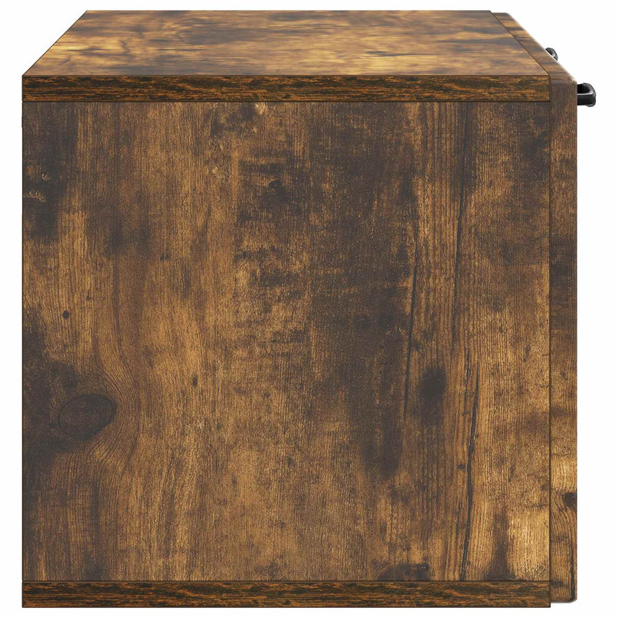 Wandbeugel TV-kast Gerookt eiken 78,5 x 31 x 30 cm Bewerkt hout