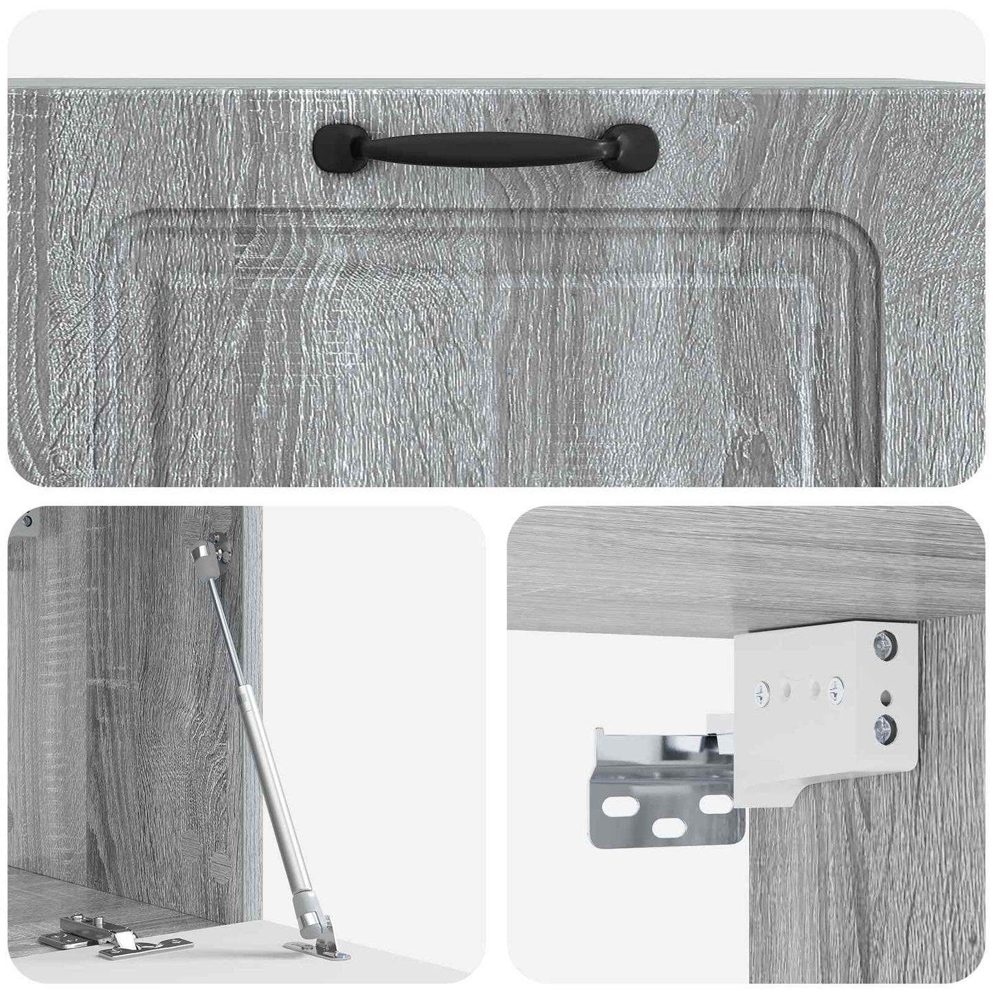 Wandbeugel TV-kast Grijs sonoma 78,5 x 31 x 30 cm Bewerkt hout
