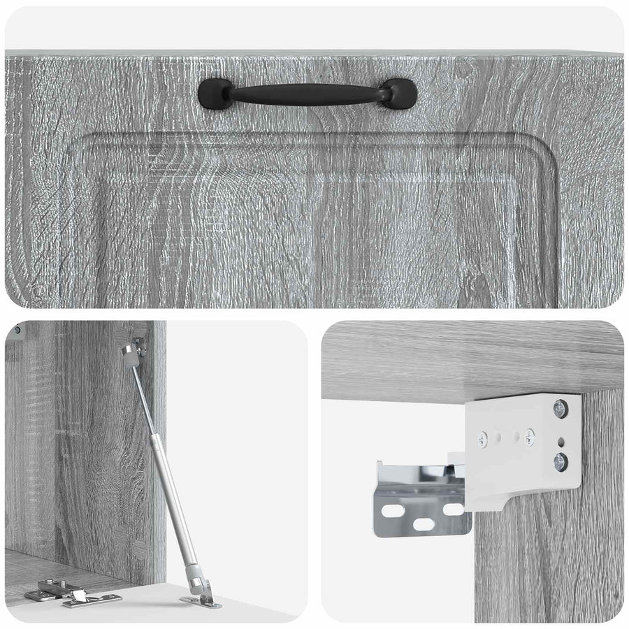 Wandbeugel TV-kast Grijs sonoma 78,5 x 31 x 30 cm Bewerkt hout