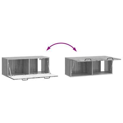 Wandbeugel TV-kast Grijs sonoma 78,5 x 31 x 30 cm Bewerkt hout