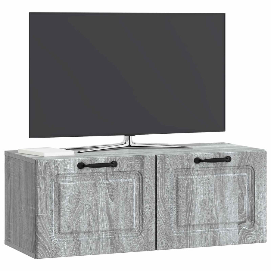 Wandbeugel TV-kast Grijs sonoma 78,5 x 31 x 30 cm Bewerkt hout