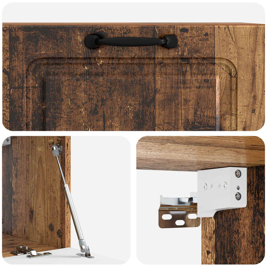 Wandbeugel TV-kast Oud hout 78,5 x 31 x 30 cm Bewerkt hout