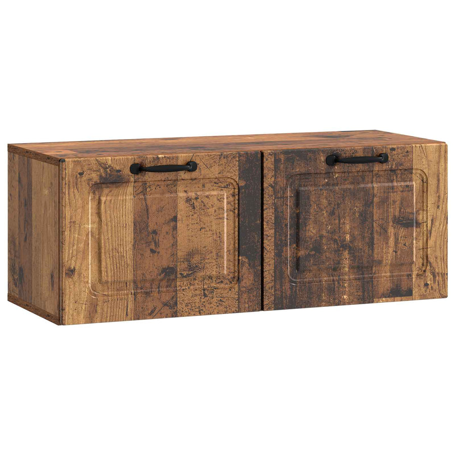 Wandbeugel TV-kast Oud hout 78,5 x 31 x 30 cm Bewerkt hout