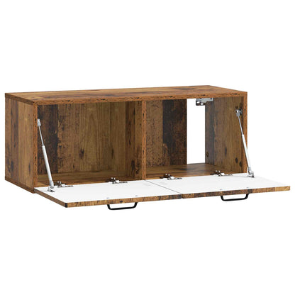 Wandbeugel TV-kast Oud hout 78,5 x 31 x 30 cm Bewerkt hout