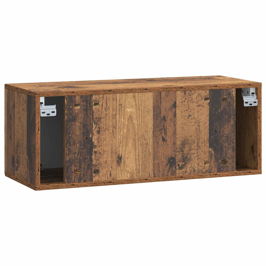 Wandbeugel TV-kast Oud hout 78,5 x 31 x 30 cm Bewerkt hout