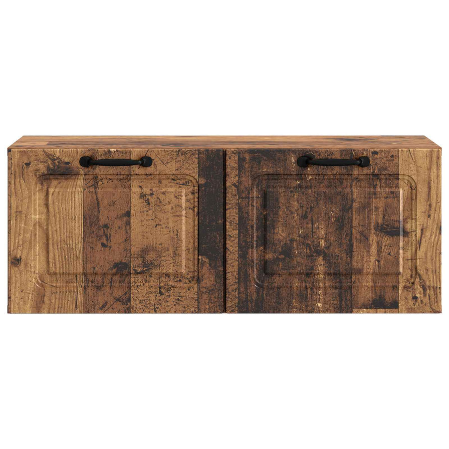 Wandbeugel TV-kast Oud hout 78,5 x 31 x 30 cm Bewerkt hout