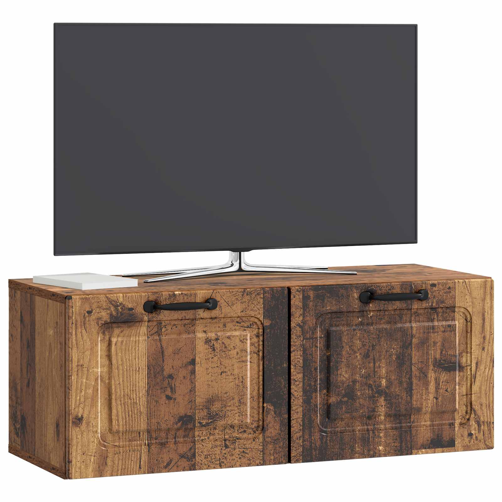 Wandbeugel TV-kast Oud hout 78,5 x 31 x 30 cm Bewerkt hout