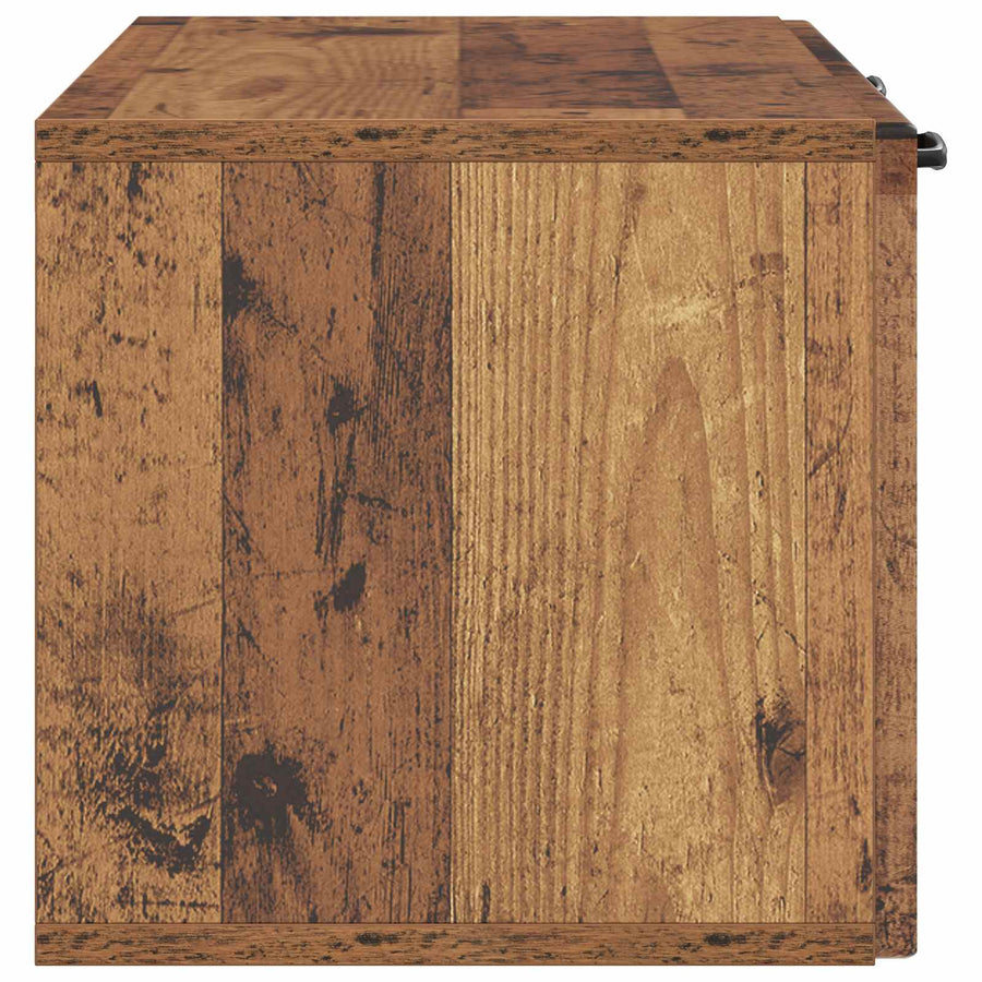 Wandbeugel TV-kast Oud hout 78,5 x 31 x 30 cm Bewerkt hout