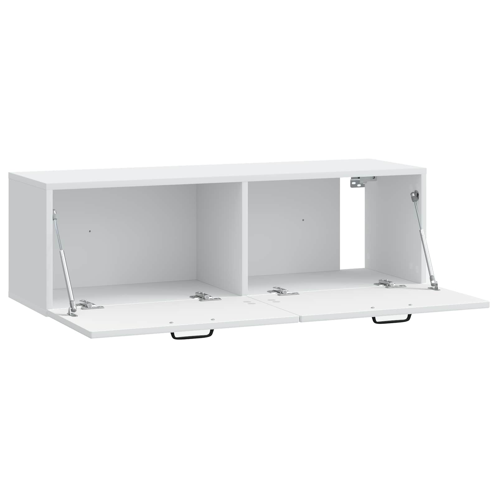 Wandbeugel TV-kast Wit 98 x 31 x 30 cm Bewerkt hout