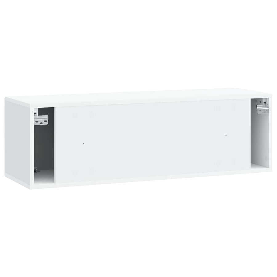 Wandbeugel TV-kast Wit 98 x 31 x 30 cm Bewerkt hout
