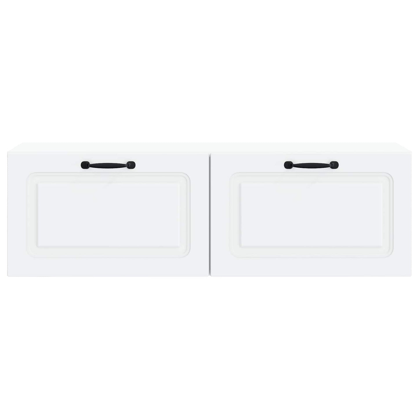 Wandbeugel TV-kast Wit 98 x 31 x 30 cm Bewerkt hout