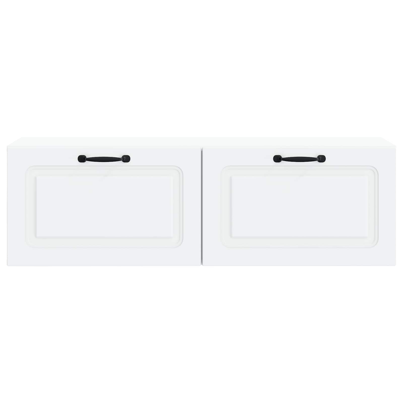 Wandbeugel TV-kast Wit 98 x 31 x 30 cm Bewerkt hout