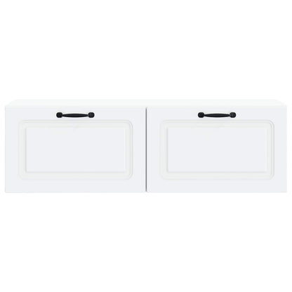 Wandbeugel TV-kast Wit 98 x 31 x 30 cm Bewerkt hout