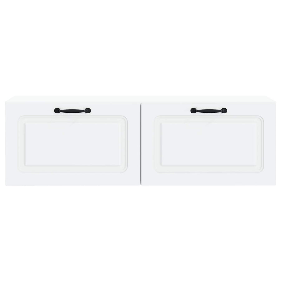 Wandbeugel TV-kast Wit 98 x 31 x 30 cm Bewerkt hout