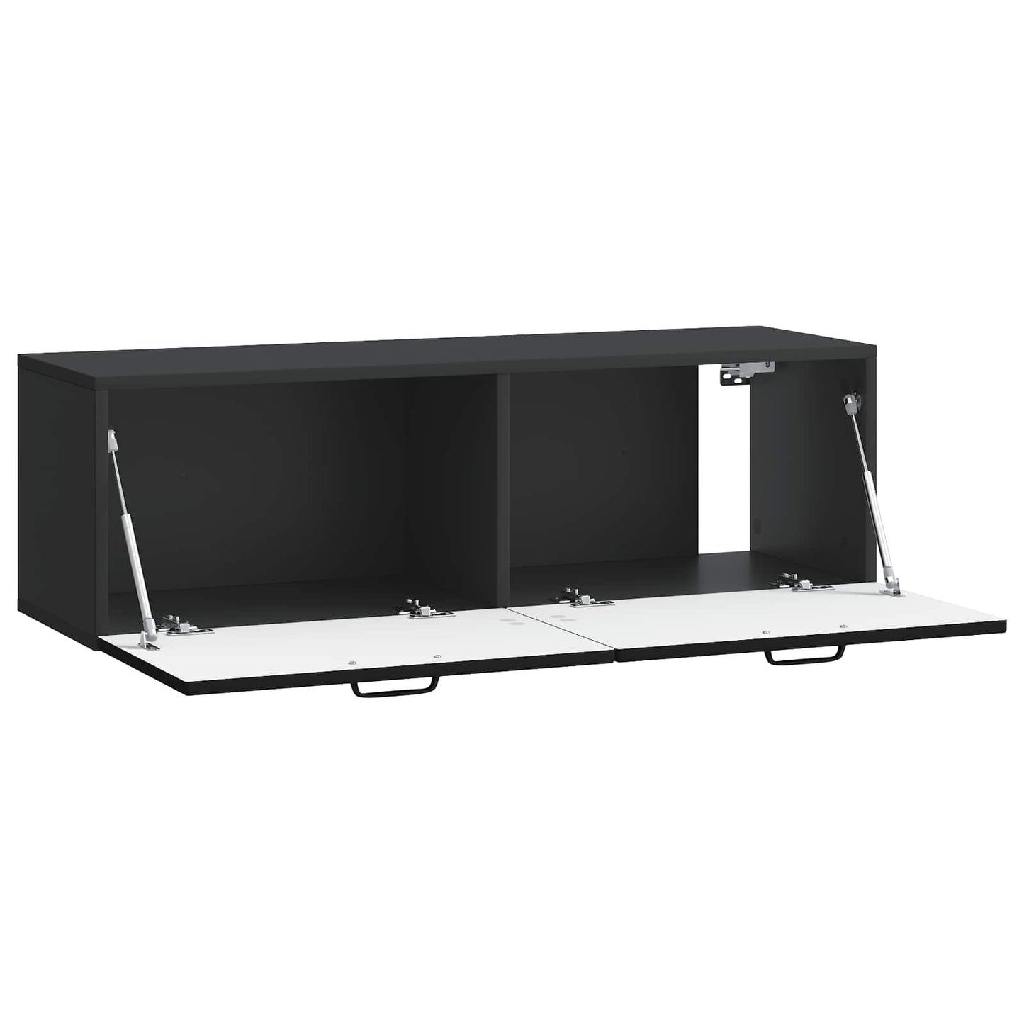 Wandbeugel TV-kast Zwart 98 x 31 x 30 cm Bewerkt hout