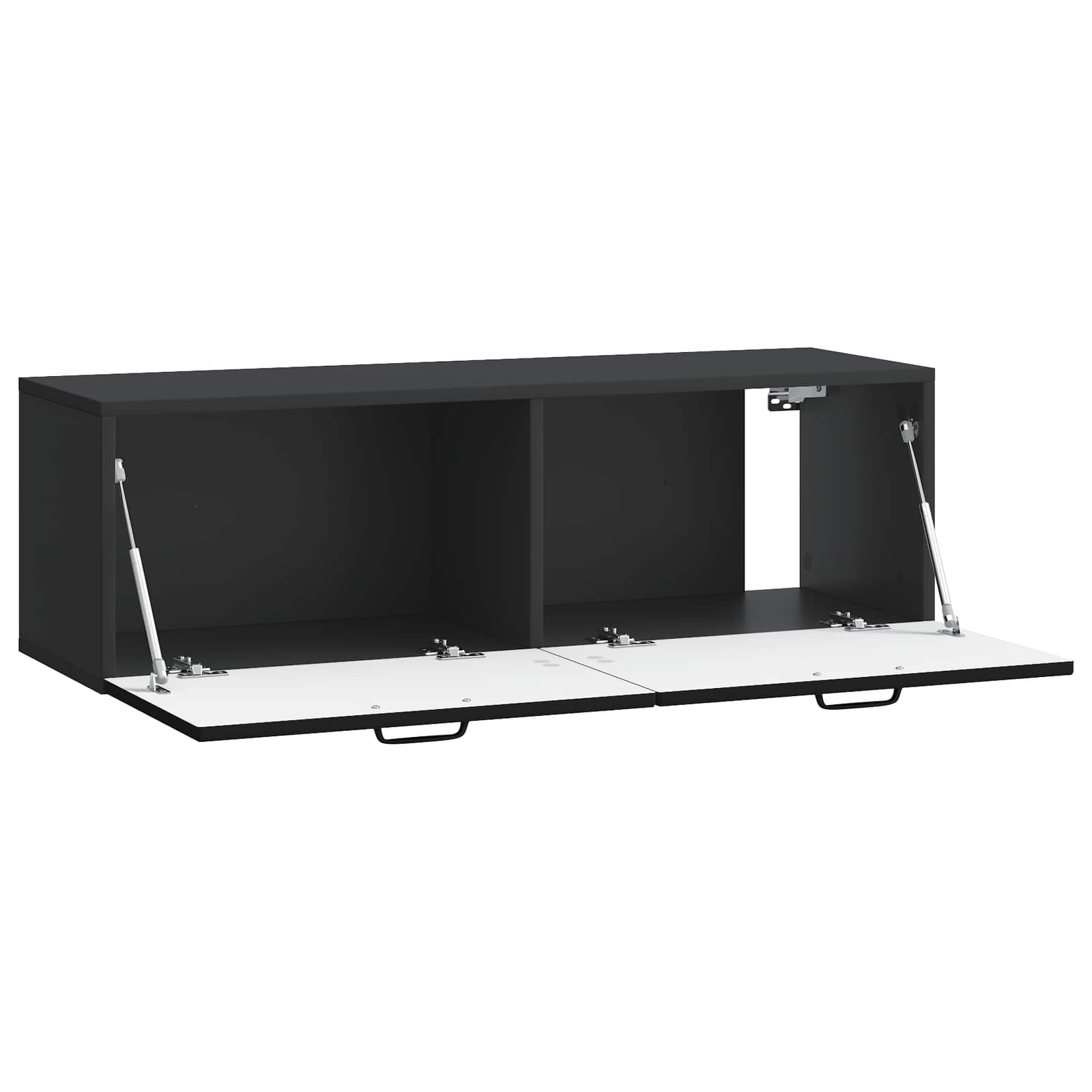 Wandbeugel TV-kast Zwart 98 x 31 x 30 cm Bewerkt hout