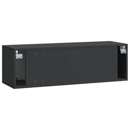 Wandbeugel TV-kast Zwart 98 x 31 x 30 cm Bewerkt hout