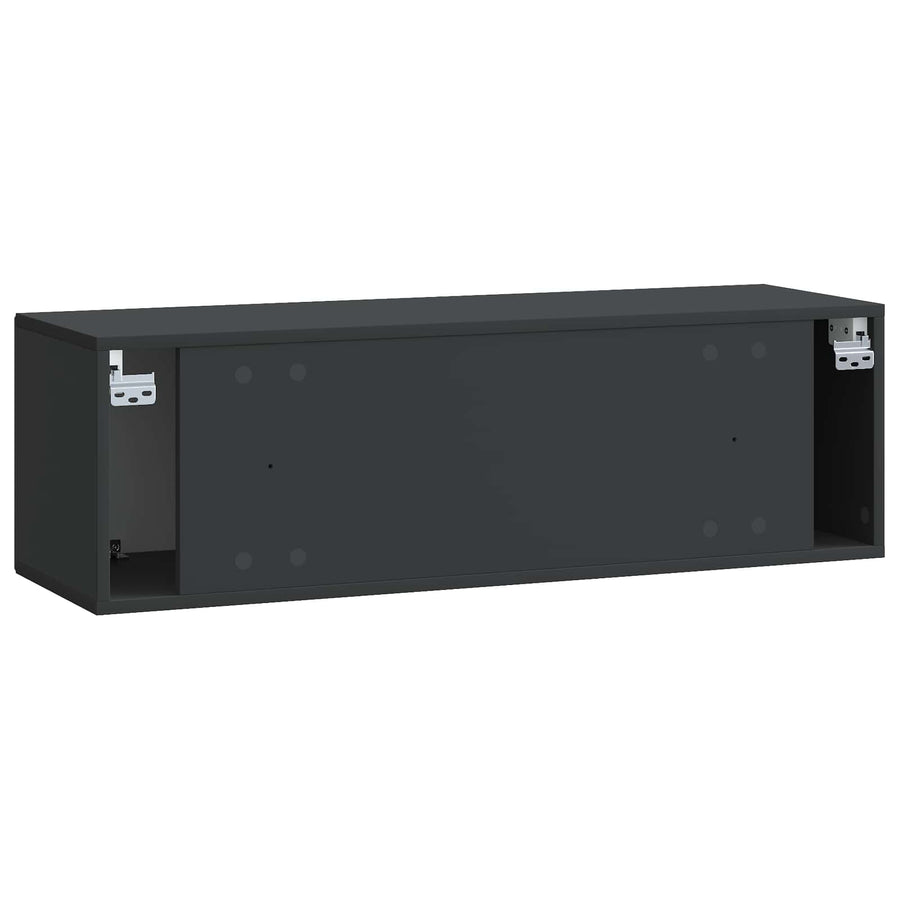 Wandbeugel TV-kast Zwart 98 x 31 x 30 cm Bewerkt hout