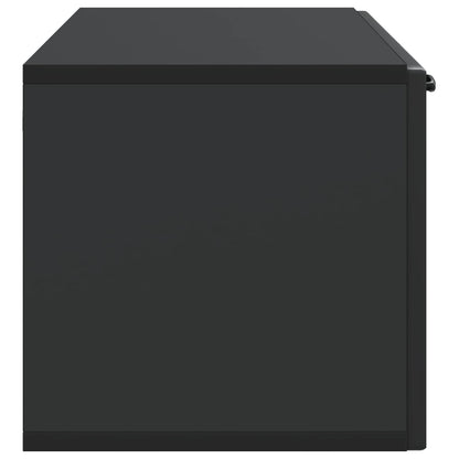 Wandbeugel TV-kast Zwart 98 x 31 x 30 cm Bewerkt hout