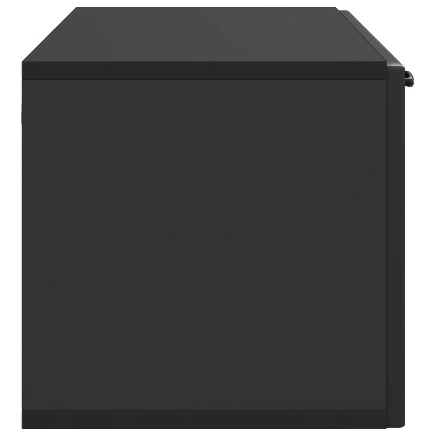 Wandbeugel TV-kast Zwart 98 x 31 x 30 cm Bewerkt hout