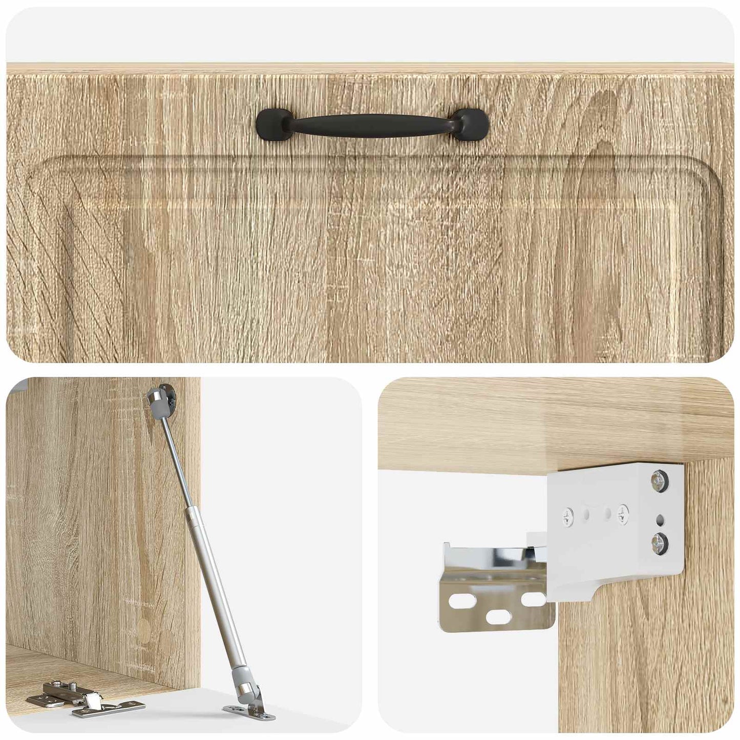 Wandbeugel TV-kast Sonoma Eiken 98 x 31 x 30 cm Bewerkt hout