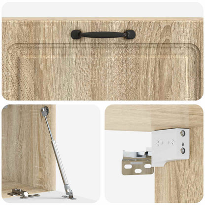 Wandbeugel TV-kast Sonoma Eiken 98 x 31 x 30 cm Bewerkt hout