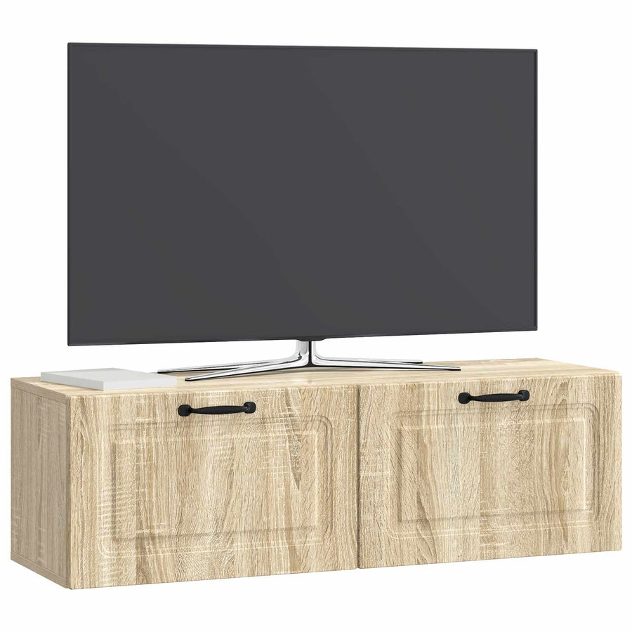Wandbeugel TV-kast Sonoma Eiken 98 x 31 x 30 cm Bewerkt hout
