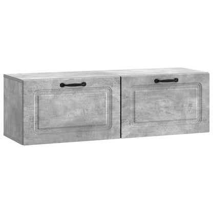 Wandbeugel TV-kast Betongrijs 98 x 31 x 30 cm Bewerkt hout