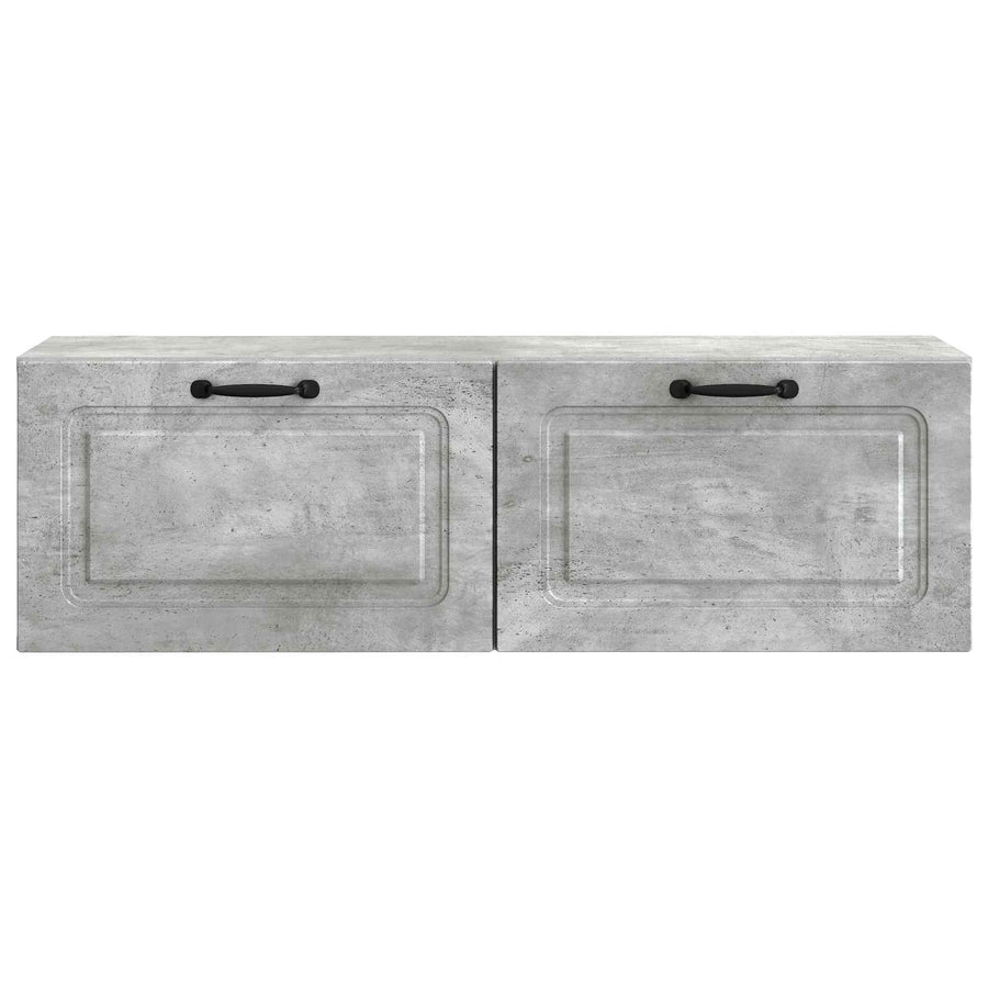 Wandbeugel TV-kast Betongrijs 98 x 31 x 30 cm Bewerkt hout
