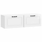 Wandkast tv meubel 98x31x30 cm hoogglans wit bewerkt hout