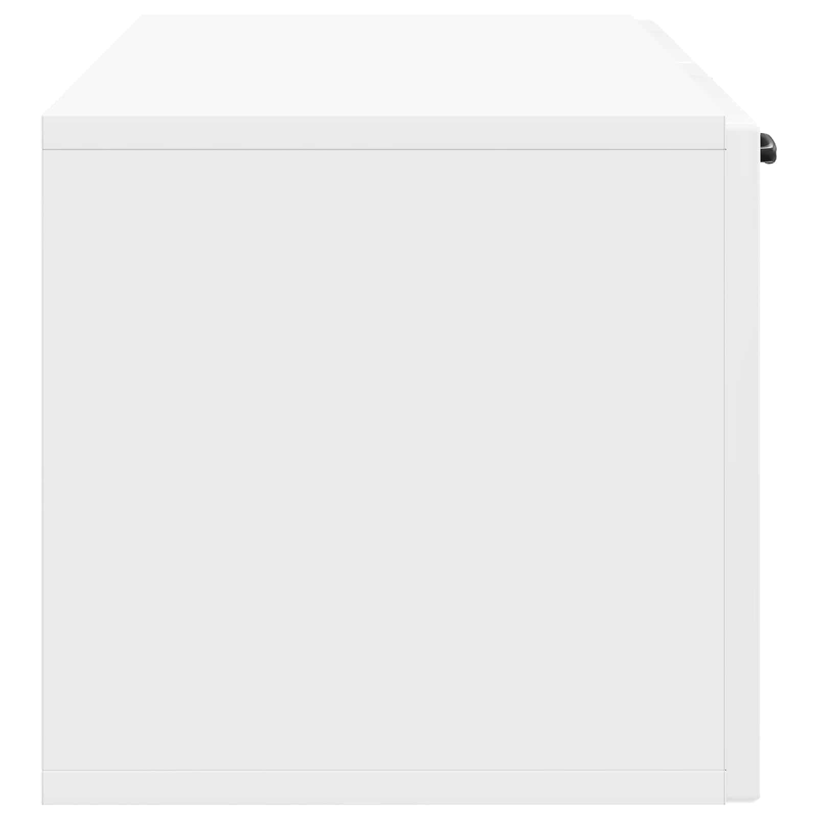 Wandbeugel TV-kast Hoogglans Wit 98 x 31 x 30 cm Bewerkt hout