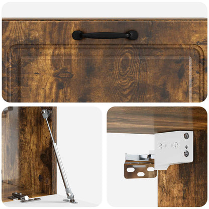 Wandbeugel TV-kast Gerookt eiken 98 x 31 x 30 cm Bewerkt hout