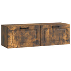 Tv-kast 98x31x30 cm gerookt eiken bewerkt hout