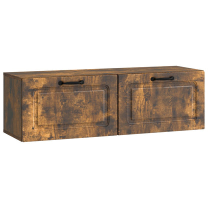 Wandbeugel TV-kast Gerookt eiken 98 x 31 x 30 cm Bewerkt hout